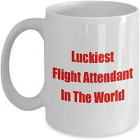 Най -щастливата стюардеса в световната чаша за кафе страхотна сладка представа за мъже жени