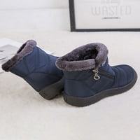 Дамски снежни ботуши зимни обувки с топли плюшени облицовани ботуши на глезени открито водоустойчиви пешеходни обувки