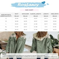 ROSFANCY WOMER DRACKSTRING COUND COUNDER CORDUROY Shacket Jacket Button Down Color Block Jackets палто с джобове, S-XXL