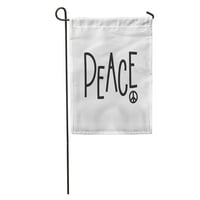 Word Peace Lepling Inspiration Графичен сладък проста знака Фотография Градински флаг Декоративен флаг къща Банер