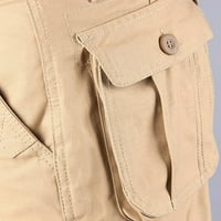 Панталони Odeerbi с пълна дължина панталони за мъже плюс размер чист памук с много джоба устойчиви гащеризони панталони каки каки