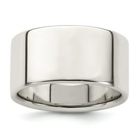 Стерлинг сребърен мъжки плоски размер 6. Обикновен класически пръстен за сватбена лента