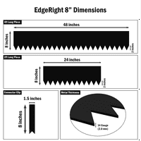 Edge Right - Hammer -in Landscape Depth Depth - 14 -калибрована кор -тенова стомана - 4 '