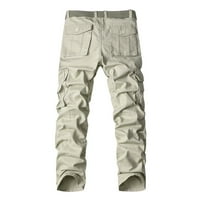 Penkiiy туристически панталони мъже клирънс мъжки солидни много джоба измити гащеризони на открито панталони панталони бели панталони