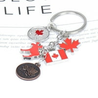 Канадски национален флаг ключодържатели Декоративни висящи клавиши Creative Key притежатели Подарък за приятели Семейство колега