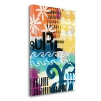 Tangletown Art, Abstract Surf от Linda Woods, Gallery Wrap Canvas Art