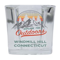 Windmill Hill Connecticut Разгледайте сувенира на сувенира на базата на алкохол за изстрел на алкохол 4 пакета 4-опаковки