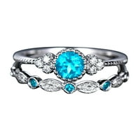 Frehsky пръстени женски моден диамантен пръстен Двойка бижута Размер 5- Валентин ден подаръци
