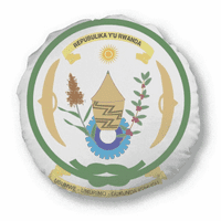 Руанда Африка Национална емблема кръгла възглавница възглавница за декорация на дома