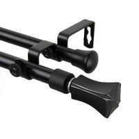 Fort Double Curtain Rod - черен