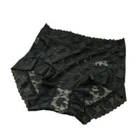 Плюс размери бельо за жени бикини Продажби женски дантелени панталони с ниска талия отпечатани сладки гащи Панталони Подаръци за жени Черно бельо