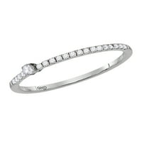 Jewels 14kt бяло злато дамски кръг диамант подреждаща лента пръстен cttw