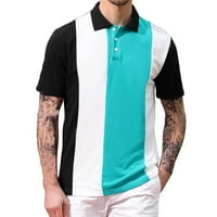 Ленаго поло ризи за мъже плюс размер мода с къси ръкави плътни цветни копчета модни ежедневни върхове на ризата дишащи ризи с яка на разстояние