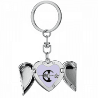 Поценете смисъл съдбата Zen Art Deco Fashion Heart Angel Wing Key Chain Holder