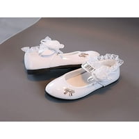 Gomelly Children Flats Magic Tape Princess Shoe Comfort Mary Jane Lightweight Loafers Момичета момичета рокли обувки бяло 2c