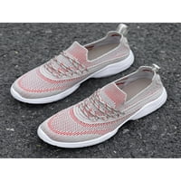Colisha Women Flats Comfort Небрежни обувки Плъзгане на маратонки работи Леки ходещи обувки Неплъзнете сиво червено 7