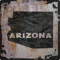 Щата Аризона Домашна карта Hometownbeige Wall Art Decor забавен подарък