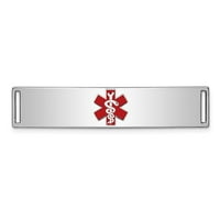 Твърд стерлингов сребърен емайл RN регистрирана медицинска сестра Caduceus символ на медицинска идентификаторска плоча
