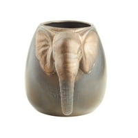 Чаша за кафе на керамична слонове - чаша за кафе на слонове, чаена чаша с форма на слон държи унция
