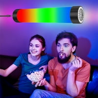 Преносими преносими светлини с магнити, RGB Dimmable Промяна на цвета, цвят на цвета на крушки с музика, Bluetooth аварийна светлинна тръба музикална светлина