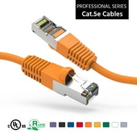 10 фута CAT5E Закрита Ethernet мрежа за зареждане на кабелни крака Gigabit LAN мрежов кабел RJ високоскоростен пластир кабел, оранжев
