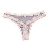 Fanxing Clearance се занимава с бикини Прослеж на клирънс Тийнейджъри Женски модна бродерия цвете прозрачна марля вълна ръб ниска талия g-string панталони панталони ремъци в ?