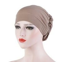 Welling жени малък плътно цвят мек плетен нощен сън шалче за капак на шапка химио