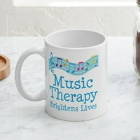Cafepress - Музикална терапия Цветна халба - Оз керамична чаша - чаша за новост кафене