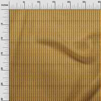 Oneoone памучен поп -горчица жълта тъкан ивица блок DIY Облекло квилинг плат за печат от печат по двор широк