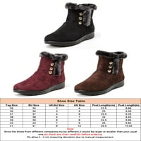 Harsuny женски ботуши за глезени ежедневни плюшени зимни къси обувки против приплъзване на обувки с цип