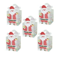 Домашни аксесоари PVC прозрачни опаковки за храна Весели коледни кутии за торти Коледни кутии за подаръци Подаръчни кутии за бонбони коледно дърво