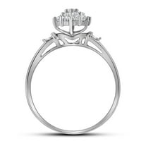 1 4CTW-диамантна клъстерна пръстен
