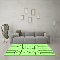 Ahgly Company Indoor Rectangle Solid Green Modern Area Rugs, 8 '10'