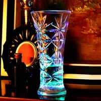 LED мигаща чаша, снежинка LED мигаща цветова смяна на вода активирана светлина нагоре бирена уиски чаша чаша