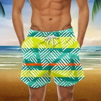 Юнмически мъжки клирънс Мъжки модни ежедневни мъже отпечатани плажни панталони сърф панталони еластична дантела нагоре Изрязани панталони ежедневни панталони