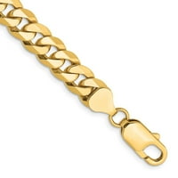 Auriga 14k жълто злато плоска гривна за бордюри за жени за жени
