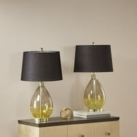 Gracie Mills Ombre Glass Sable Lamp, комплект от 2