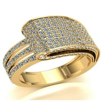 4ctw кръгло отрязана диамант женски клъстер булчинска сватбена лента пръстен годишнина солидна 14k злато fg vs