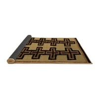 Ahgly Company Indoor Rectangle Abstract Brown Modern Area Rugs, 2 '4'