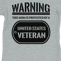 Мама, защитена от ветеранската дамска тениска горда риза за подарък за мама на армията