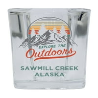 Sawmill Creek Alaska Разгледайте сувенира на сувенира на базата на алкохол за изстрел на алкохол 4 пакета