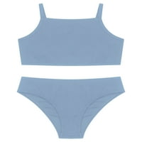 iefiel момичета лятни бански плаж спорт халтер танкери бански костюм костюм синьо-a 16