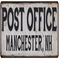 Манчестър, NH Пощенски метален знак Vintage 108240011252