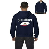 MMF - Мъжки суичър Пълнозземния пуловер, до мъже с размер 5XL - Сан Франциско