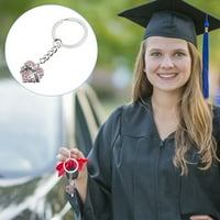 Rosarivae Graduation Key Chain Alloy Key Ring Heart Charm Circle сладък подарък за завършване