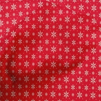 OneOone Cotton Poplin Red Fabric Весела коледна тъкан за шиене отпечатана занаятчийска тъкан от двора Wide-5RW