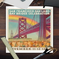 - Празник на моста в Сан Франциско Оукланд - - Винтидж реклама
