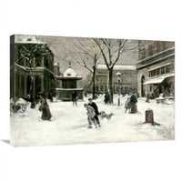 в. Сцена на зимната улица, печат на арт - Луиджи Лоир