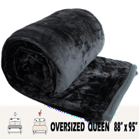 Queen Bendet Black Korean Mink Flannel хвърляне на плюшени одеяла с голям размер GSM дебел)