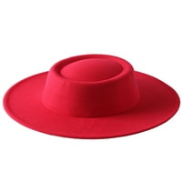 Женска шапка плътно цвят плосък капачка вентилаторна шапка вълнена шапка федори
